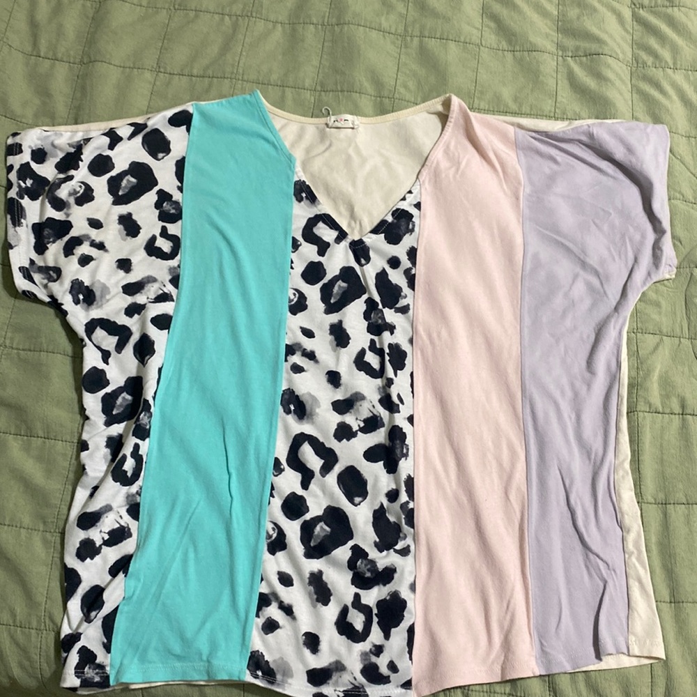 Multicolored Boxy Tee